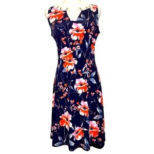 Ivanka Trump Floral Sleeveless  Work/Office Dress